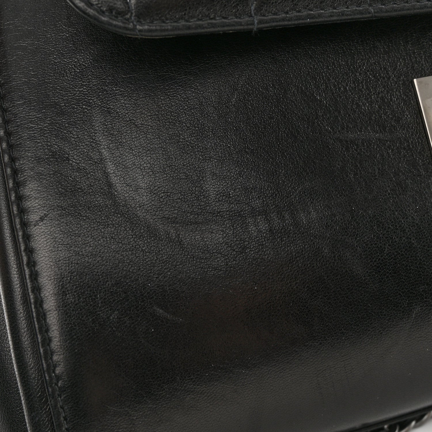 Chanel Lambskin Chocolate Bar Accordion Mademoiselle Flap Black 11 of 14