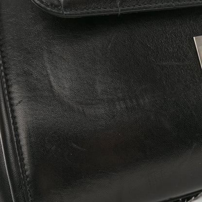 Chanel Lambskin Chocolate Bar Accordion Mademoiselle Flap Black 11 of 14