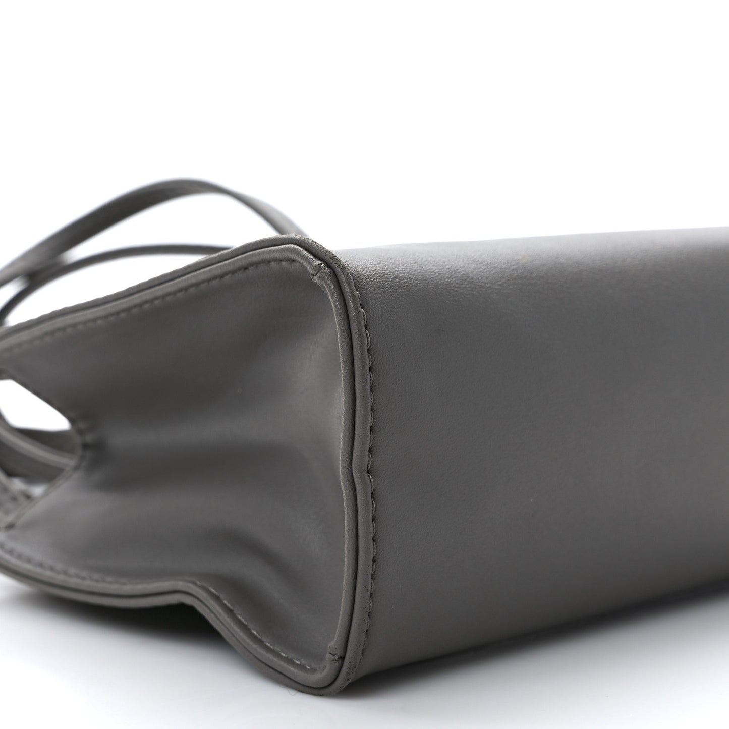 Vegan Leather Small Shopping Bag Grey