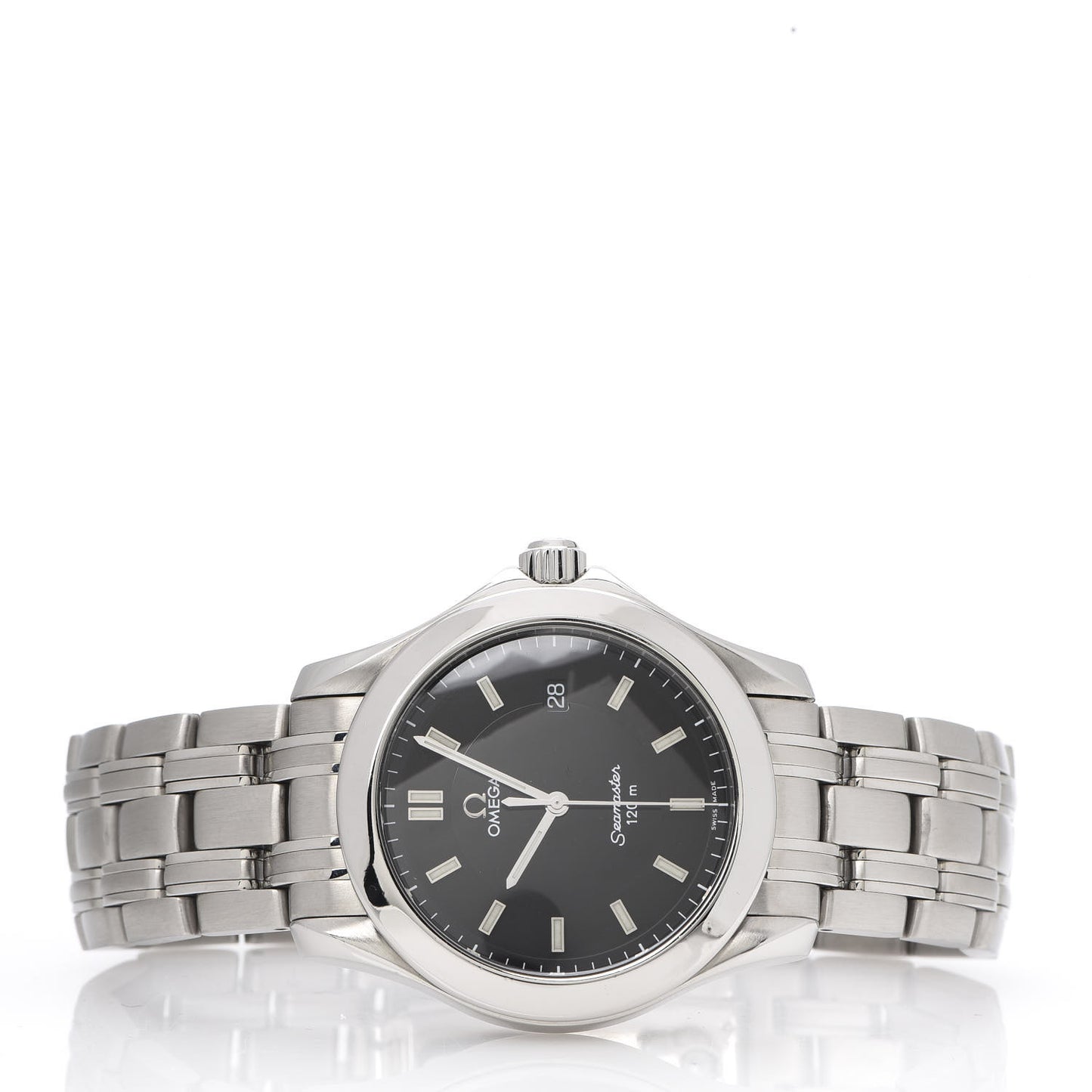 Stainless Steel 36mm Seamaster Quartz Watch Black 2511.52