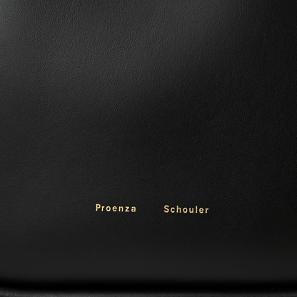 Proenza Schouler Calfskin Suede Ruched Tote Black Chocolate Plum 7 of 10
