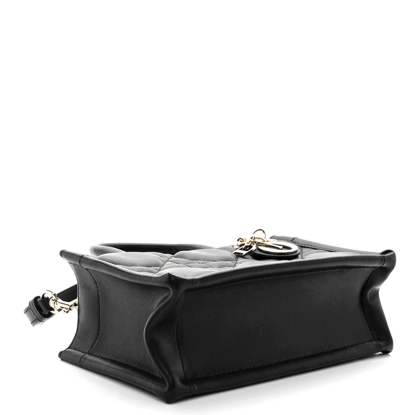 Calfskin Macrocannage Mini Book Tote Black