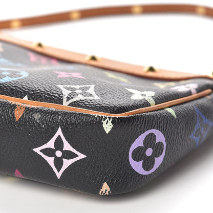 Louis Vuitton Monogram Multicolor Pochette Accessories Black 12 of 13