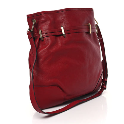 Gucci Sakai Be Green Calfskin Horsebit 1955 Cinch Top Messenger Bag New Cherry Red 3 of 10