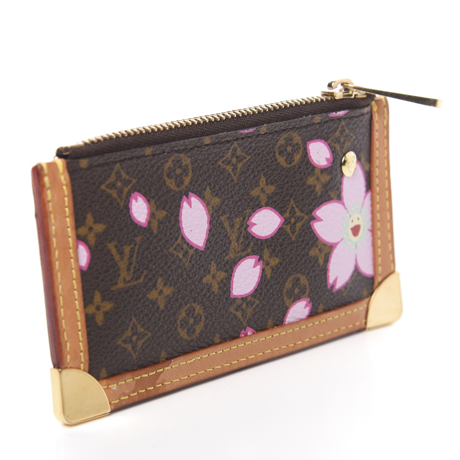 Louis Vuitton Monogram Cherry Blossom Key Pouch Brown 3 of 6