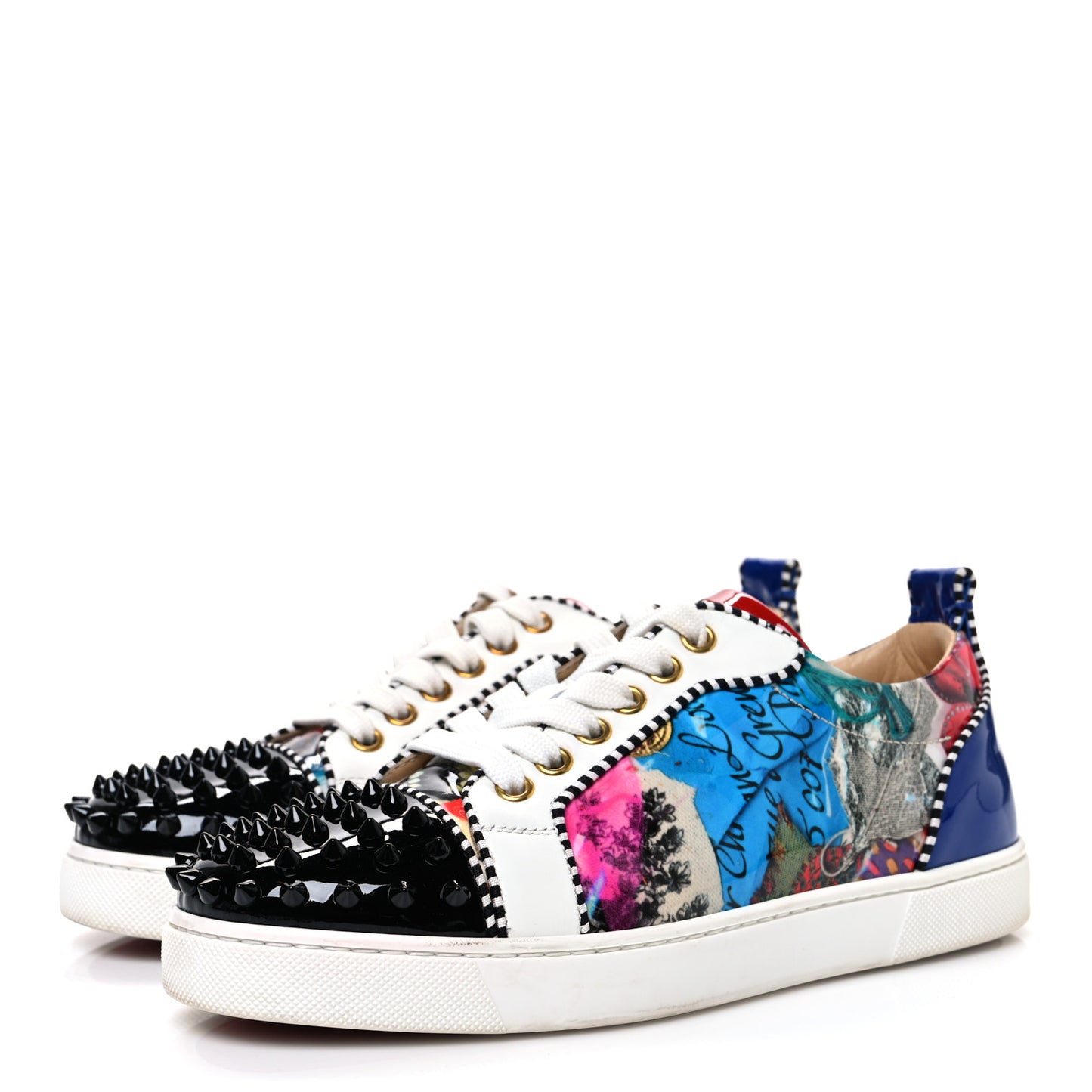 Calfskin Patent Womens Louis Junior Spikes Vieria Orlato Flat Sneakers 36.5 Version Multicolor