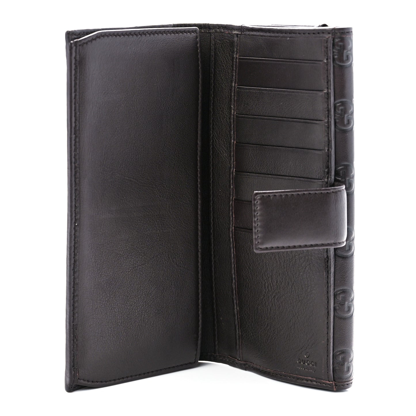 Guccissima Mayfair Continental Wallet Dark Brown