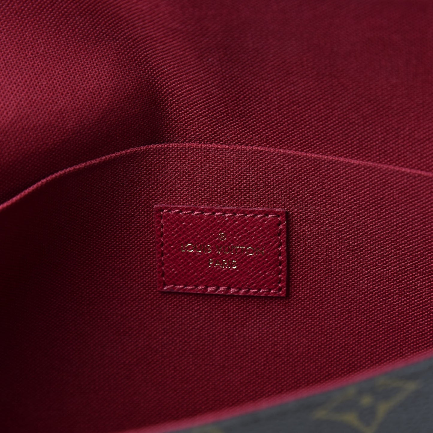 Monogram Pochette Felicie Chain Wallet Fuchsia