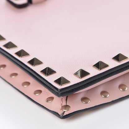 Valentino Garavani Nappa Rockstud Wristlet Clutch Water Rose 10 of 12