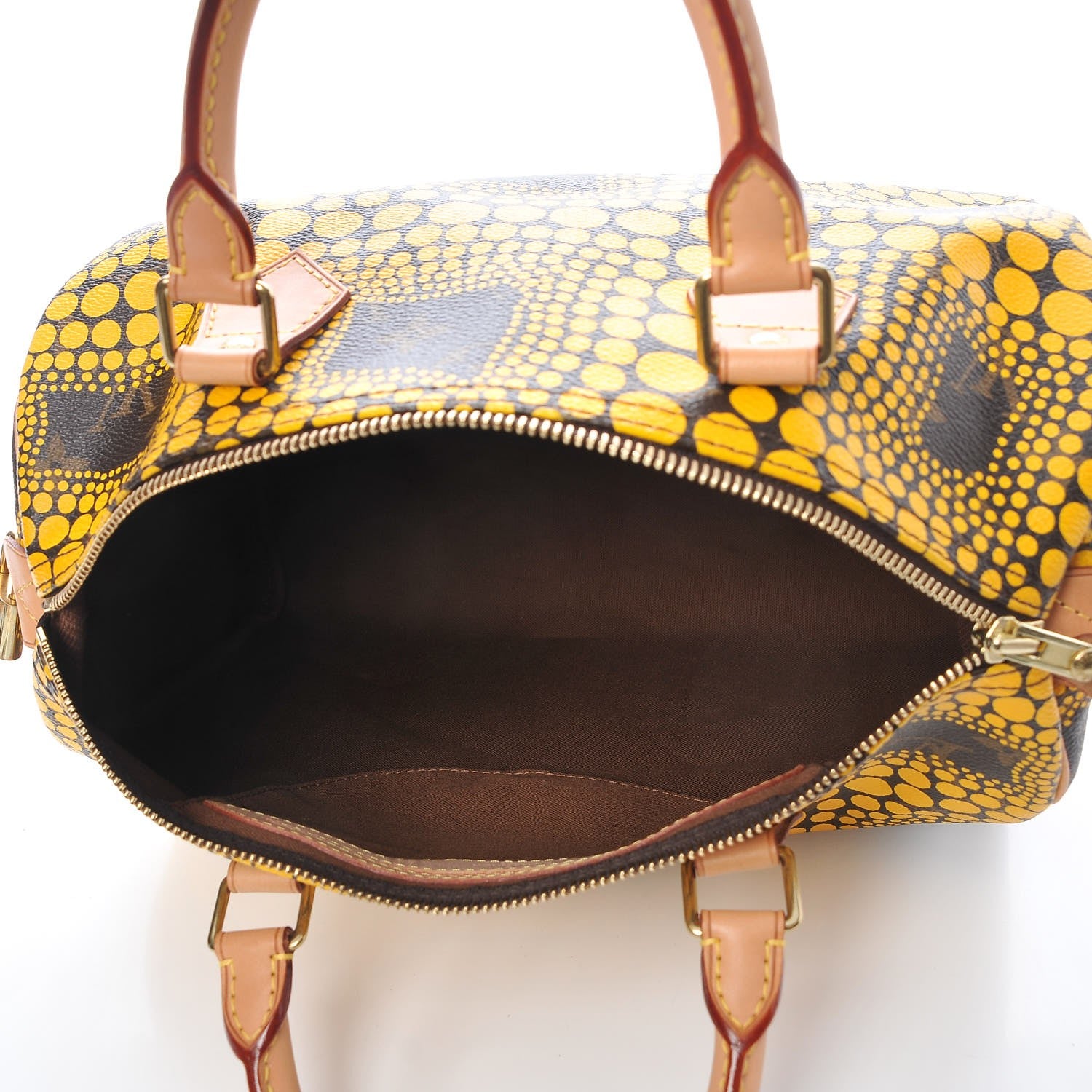 Louis Vuitton Monogram Kusama Town Speedy 30 Yellow 285242