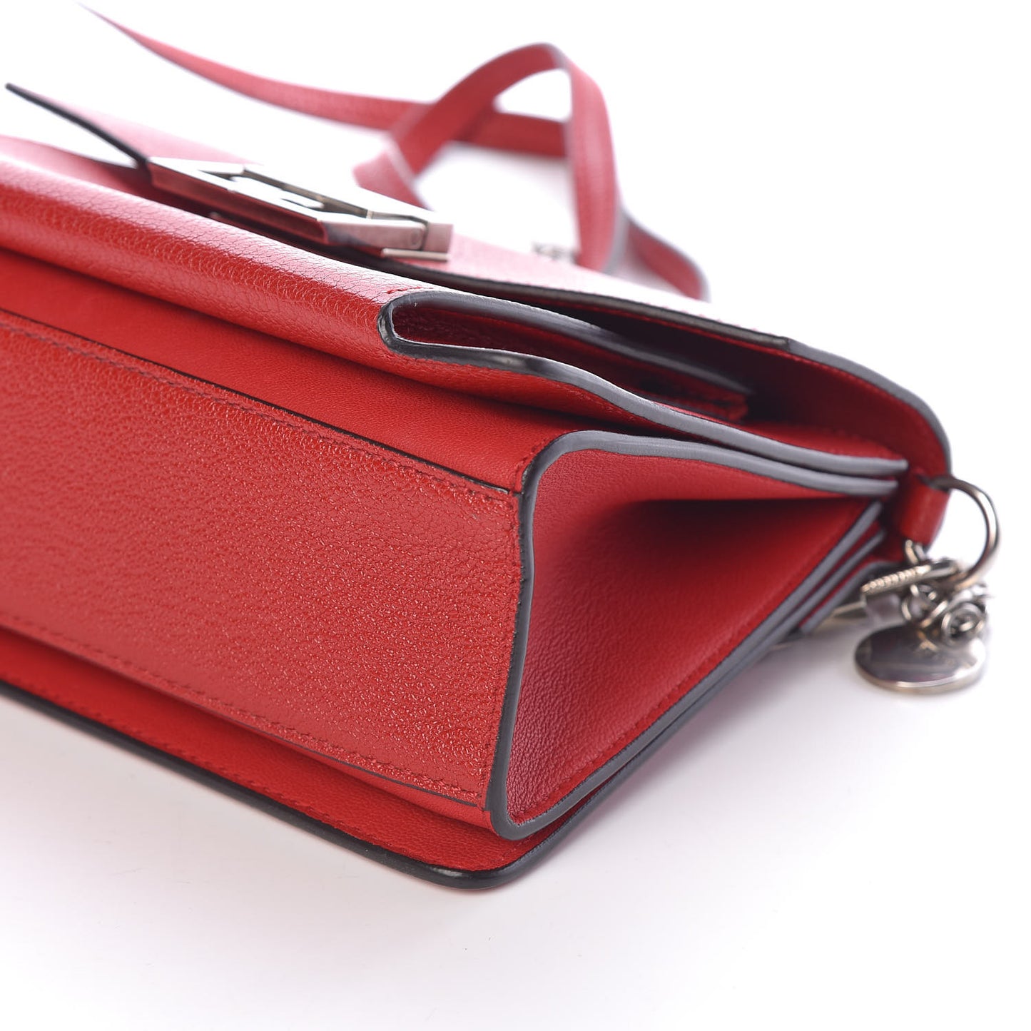 Goatskin Small GV3 Shoulder Bag Bright Red