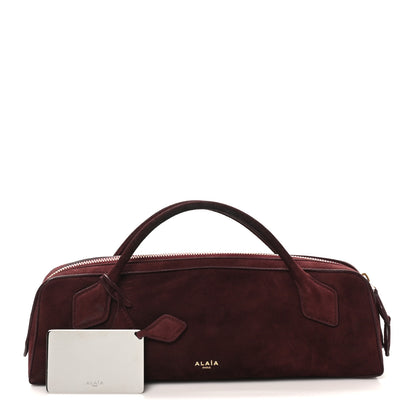 Alaia Suede Goatskin Teckel Clutch Rouge Grenat 2 of 9