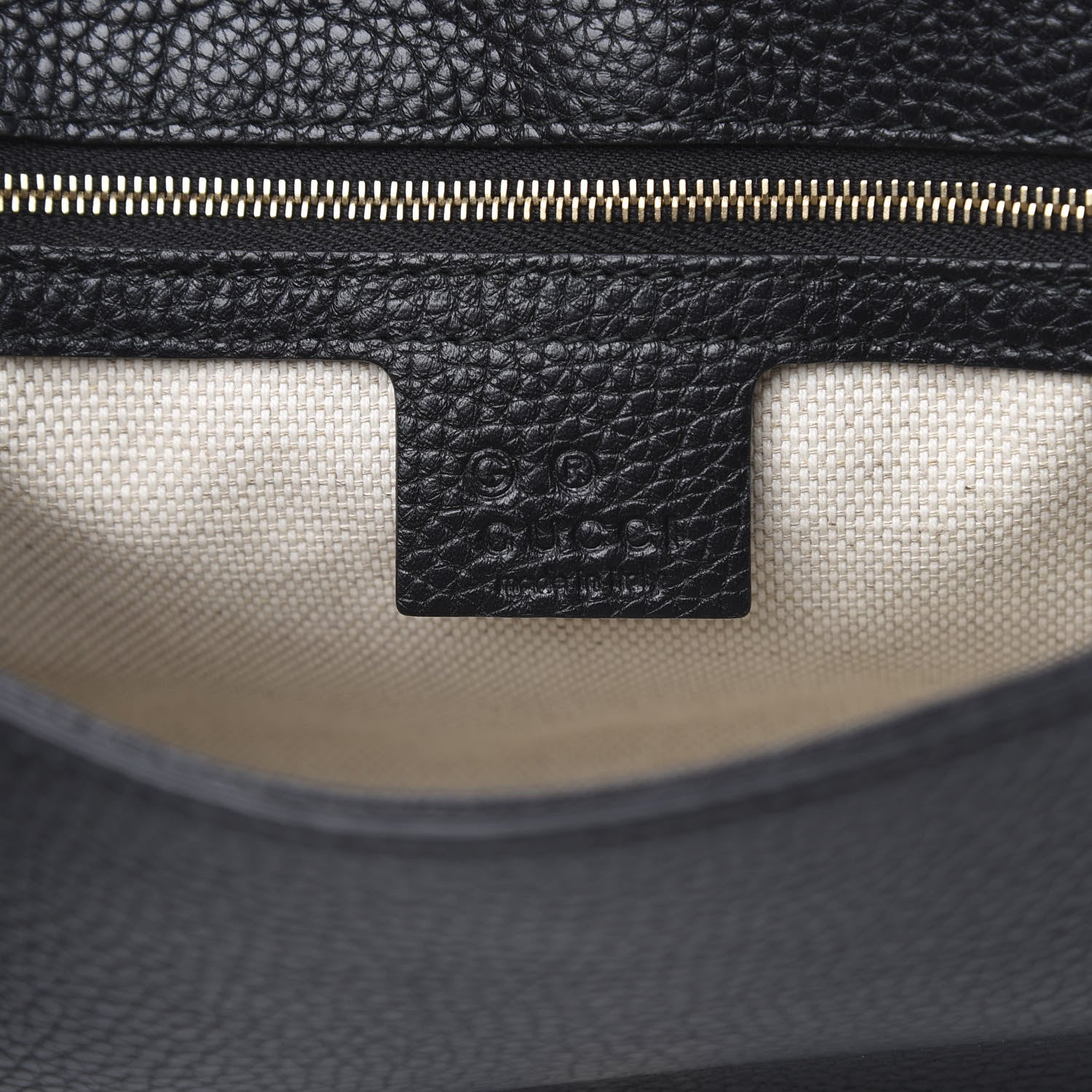 Gucci Pebbled Calfskin Medium Soho Flap Crossbody Black 6 of 10