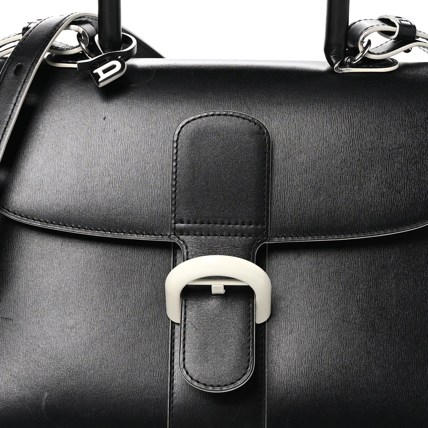 Delvaux Box Calfskin MM Brillant Clouds Satchel Black Ciel 8 of 15