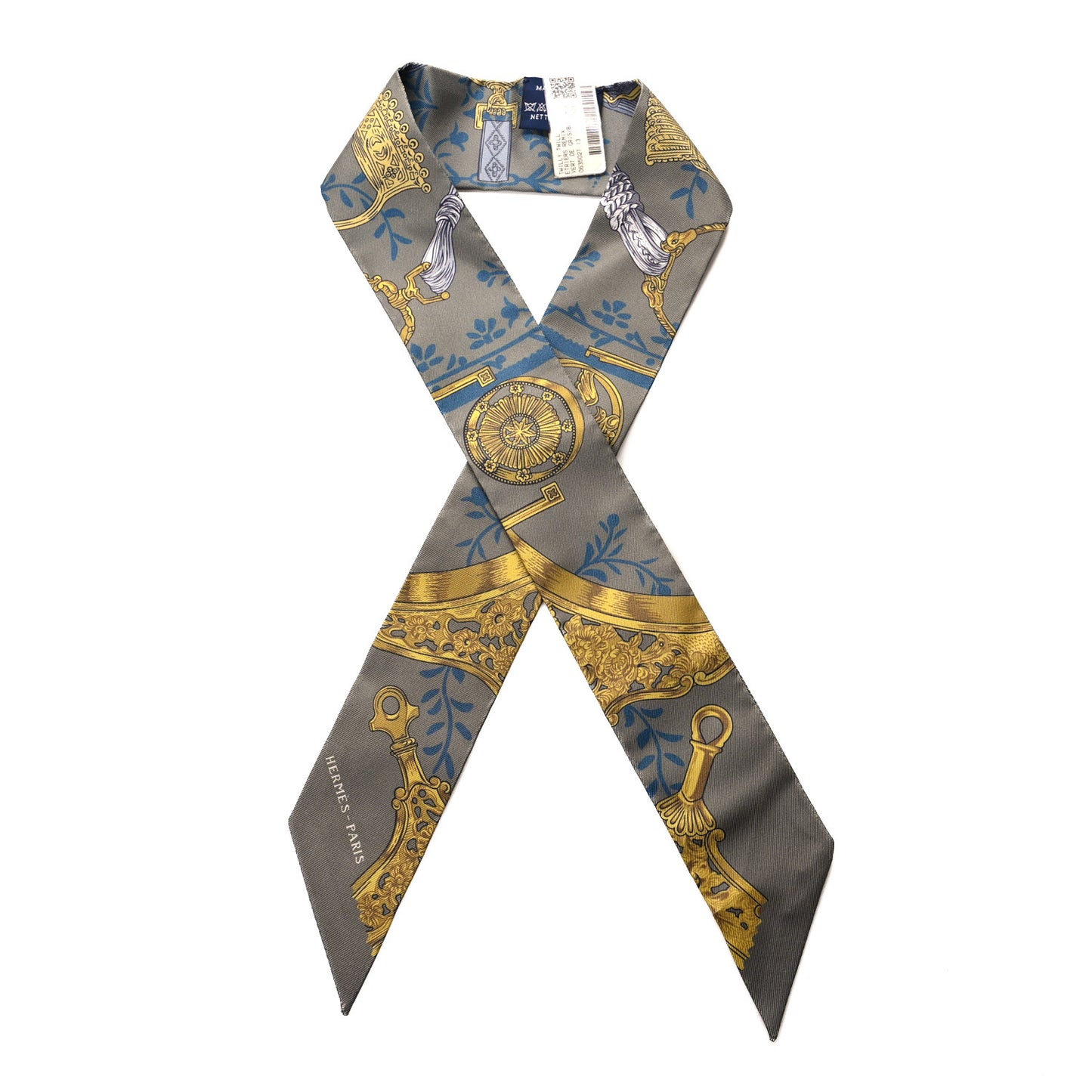 Silk Etriers Remix Twilly Vert De Gris Bleu Moyen