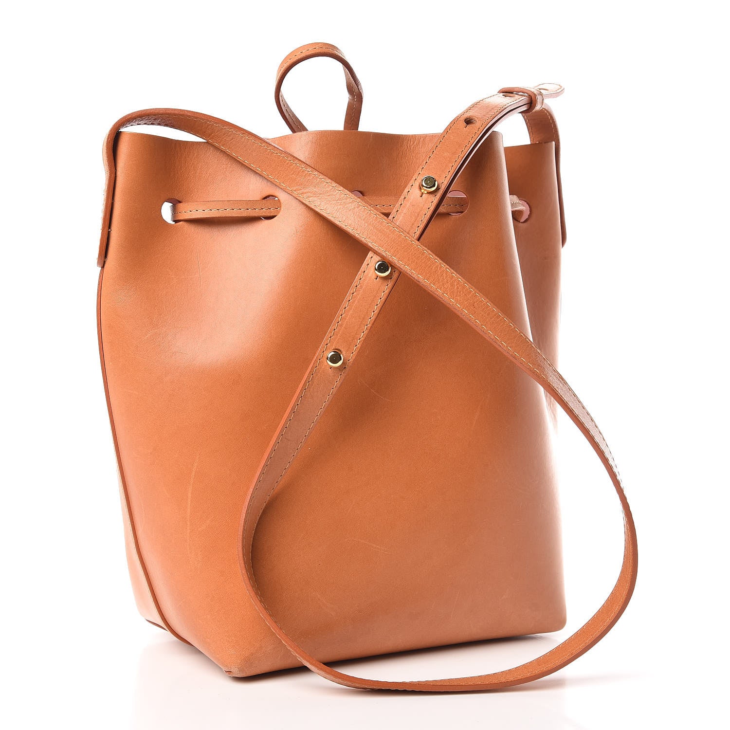 Mansur Gavriel Calfskin Mini Bucket Bag Cammello Rosa 3 of 19