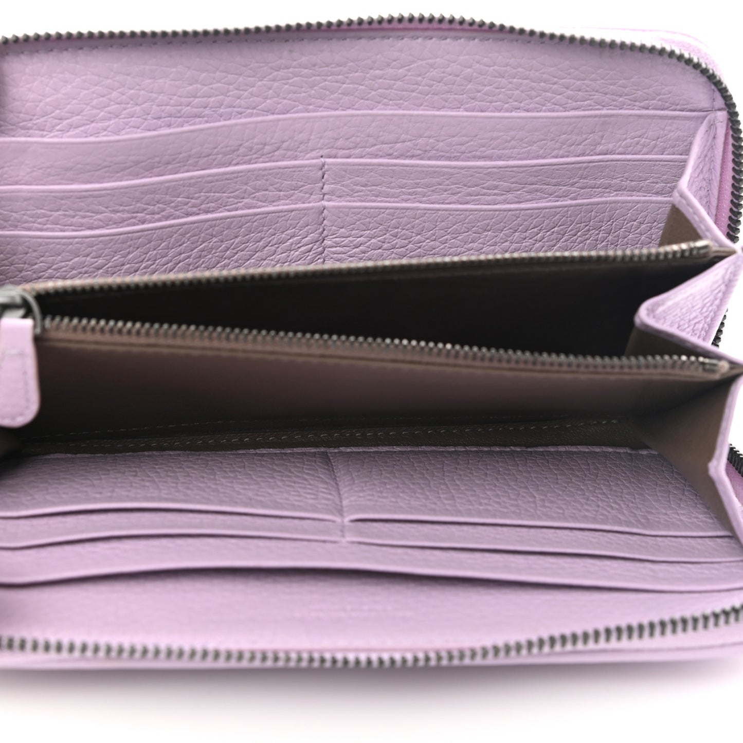 Nappa Intrecciato Zip Around Wallet Lilac