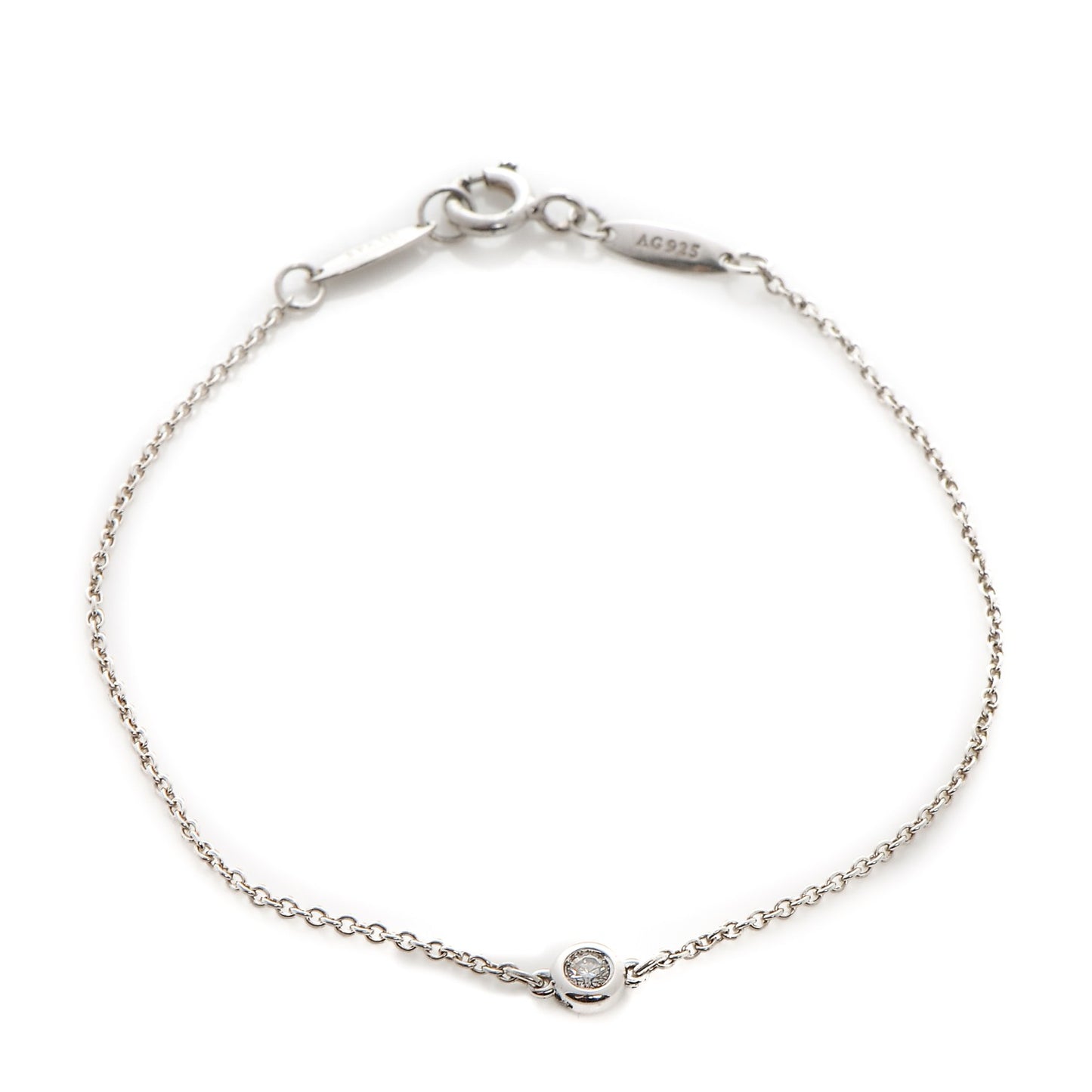 Sterling Silver Diamond .05ct Elsa Peretti Diamonds by the Yard Bracelet