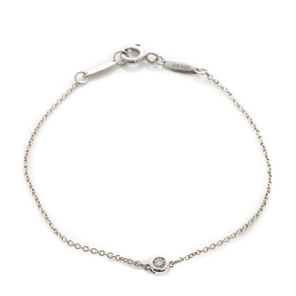 Tiffany Sterling Silver Diamond .05ct Elsa Peretti Diamonds by the Yard Bracelet 1 of 10