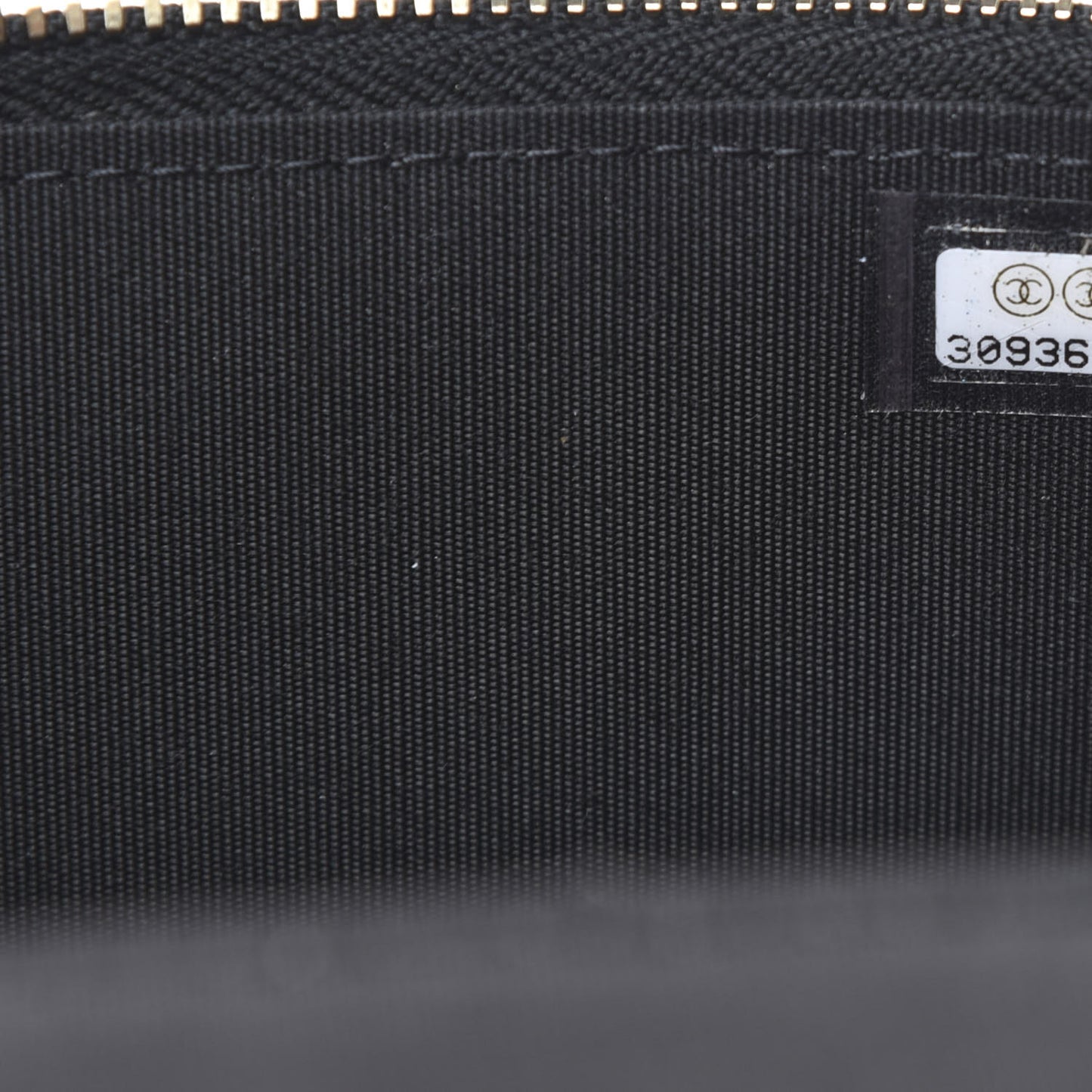 Raffia Jute Striped Small Vanity Case With Chain Black Beige