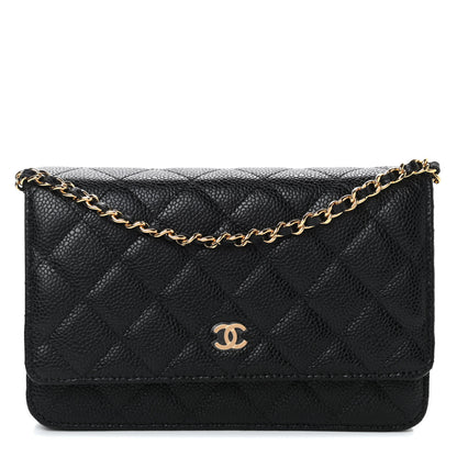 Chanel Caviar Quilted Wallet On Chain WOC Black 1 of 11