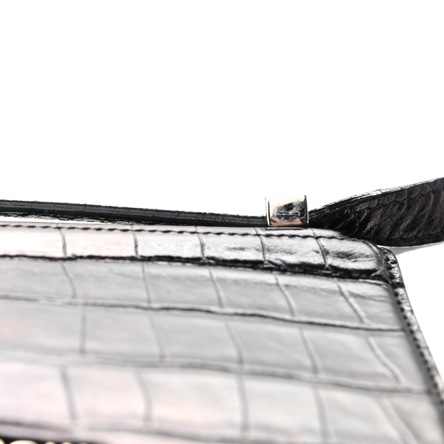 Givenchy Calfskin Crocodile Embossed Mini Pandora Box Crossbody Bag Black 13 of 14
