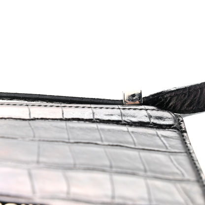 Givenchy Calfskin Crocodile Embossed Mini Pandora Box Crossbody Bag Black 13 of 14