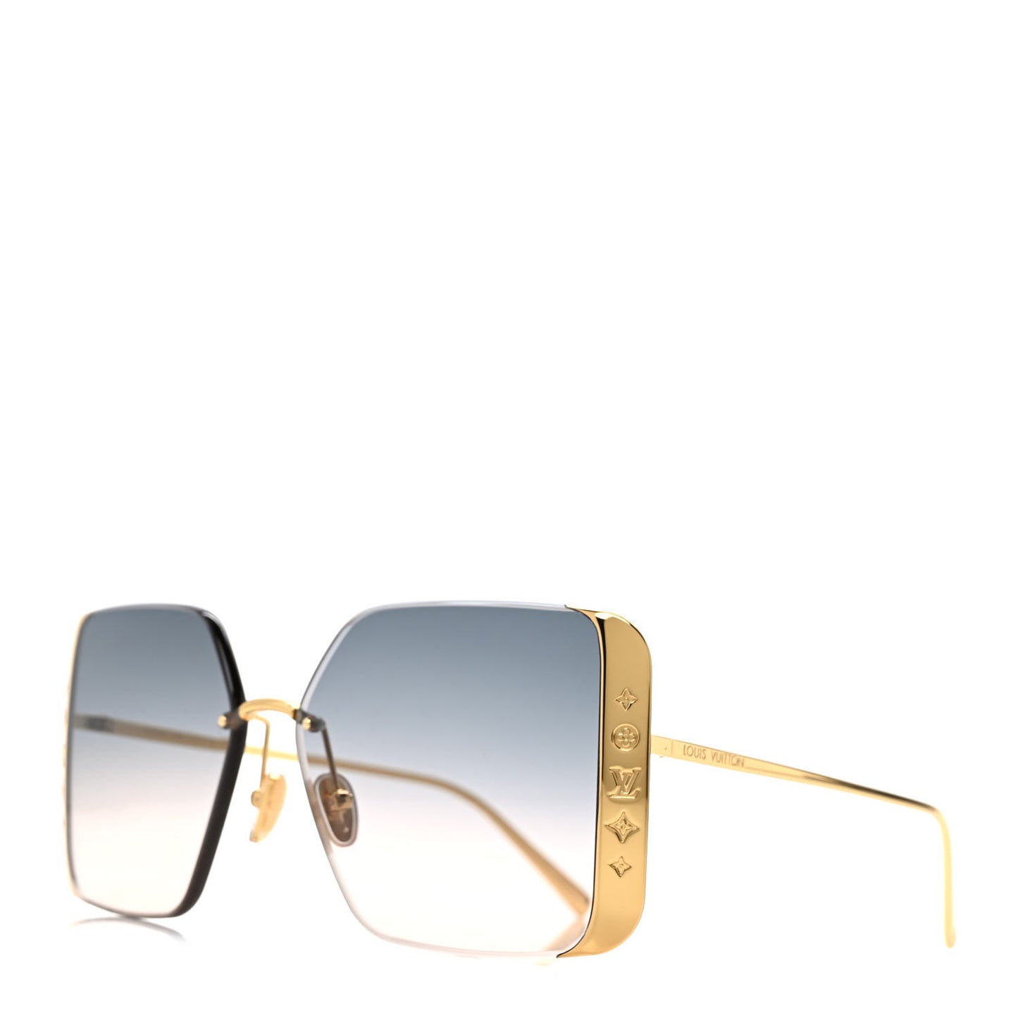 Metal LV Moon Square Sunglasses Z1994U Gold