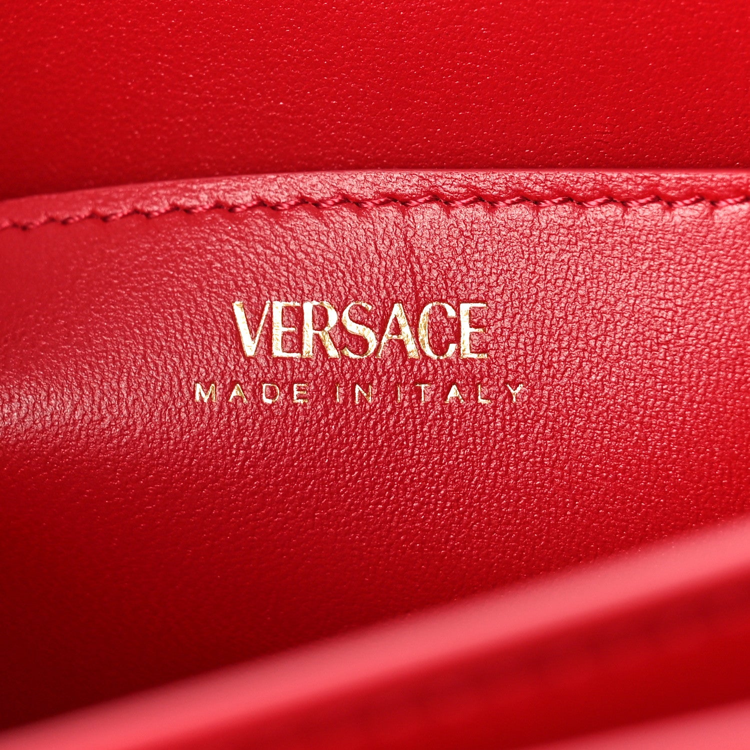 Versace Lambskin Kleio Shoulder Bag Lipstick Red 6 of 10