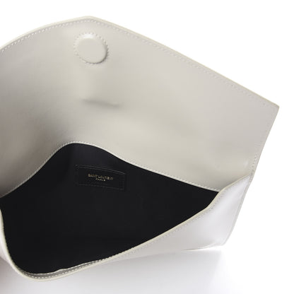 Saint Laurent Smooth Shiny Calfskin Uptown Pouch Crema Soft 4 of 5