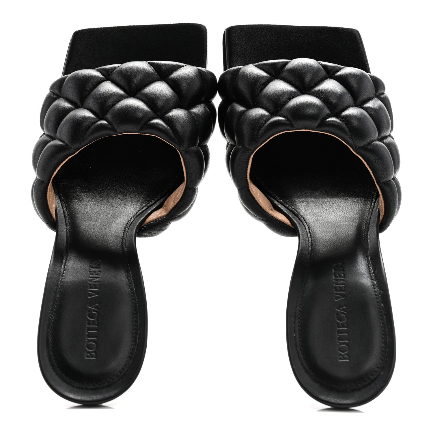 Bottega Veneta Nappa Matelasse Padded Mule Sandals 36.5 Black 3 of 18