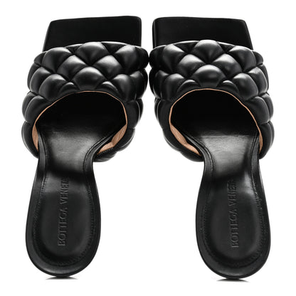 Bottega Veneta Nappa Matelasse Padded Mule Sandals 36.5 Black 3 of 18