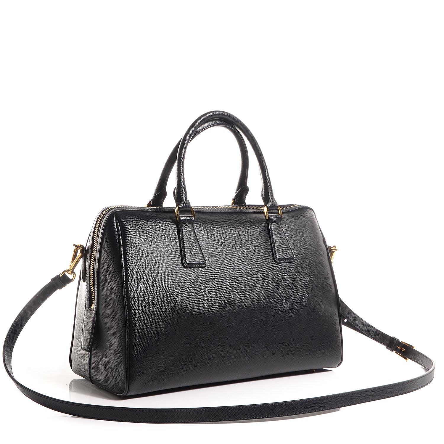 Prada Saffiano Lux Bowler Black 3 of 11