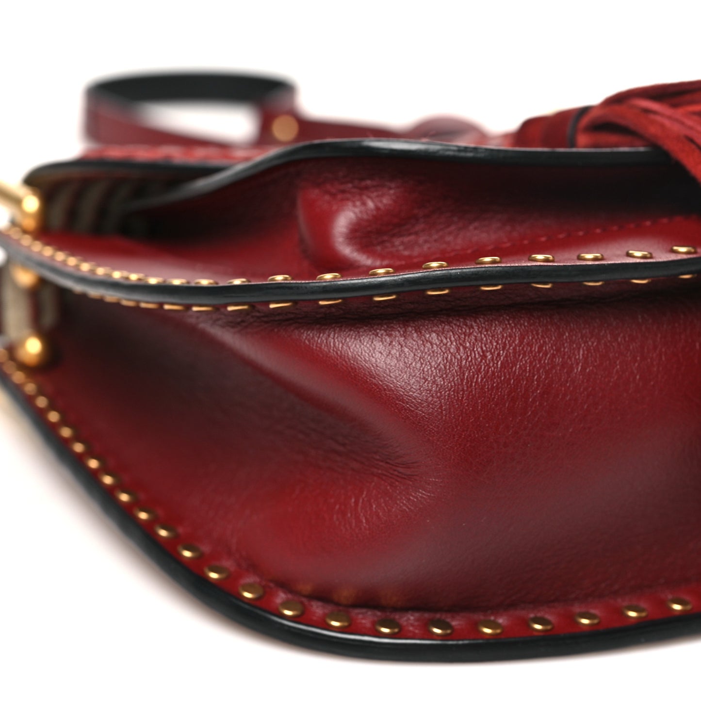 Calfskin Braided Small Hudson Shoulder Bag Sienna Red