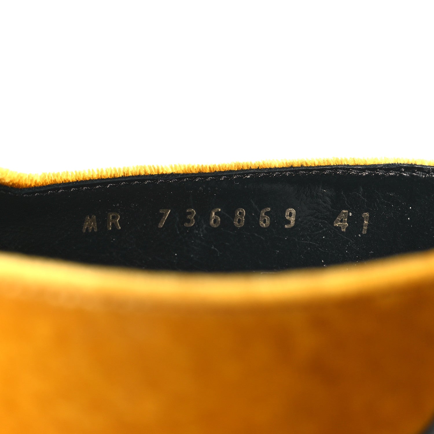 Saint Laurent Velvet Blade 105 Slingback Pumps 41 Yellow Seaf 6 of 9