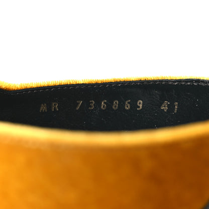 Saint Laurent Velvet Blade 105 Slingback Pumps 41 Yellow Seaf 6 of 9