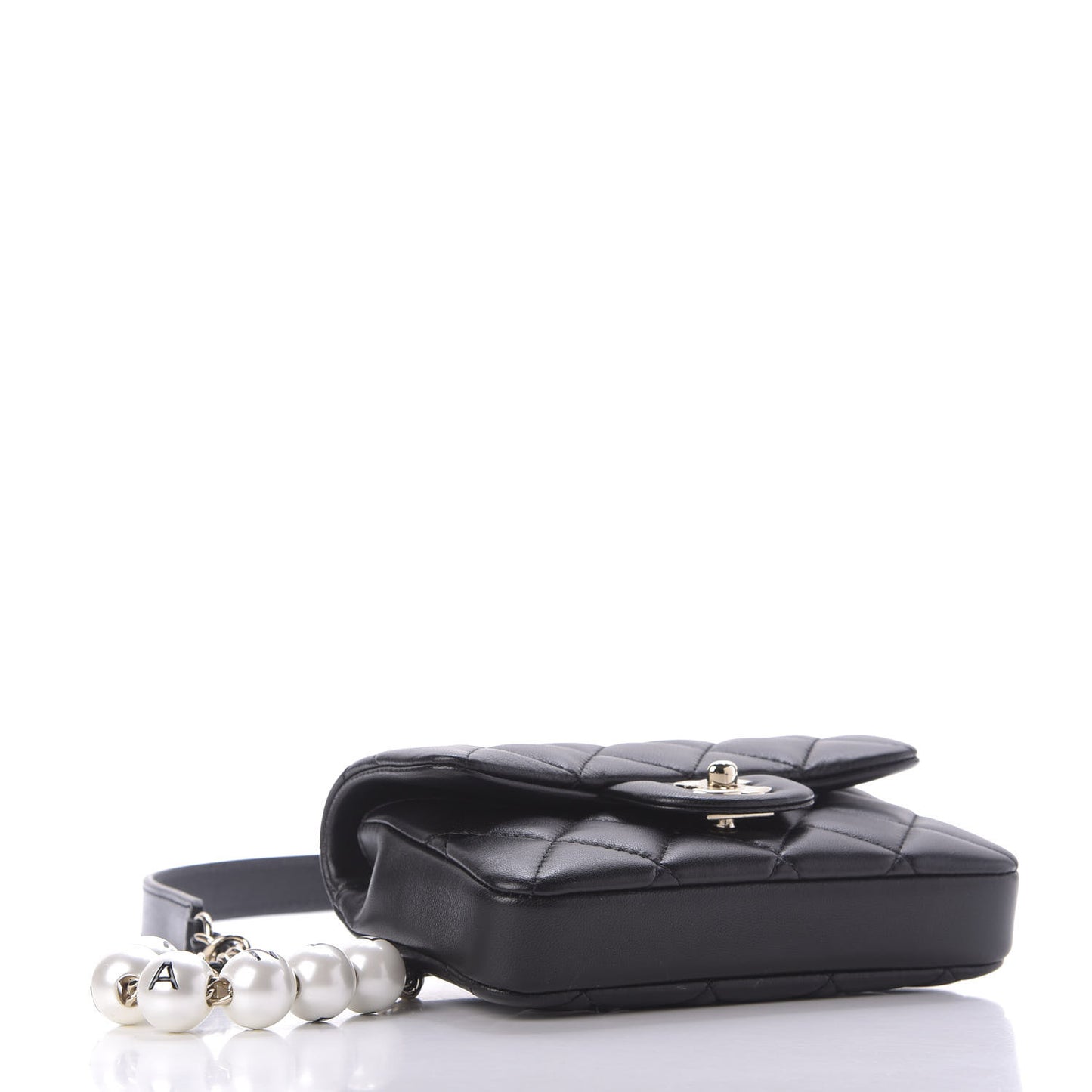 Lambskin Quilted Mini My Precious Waist Bag Black