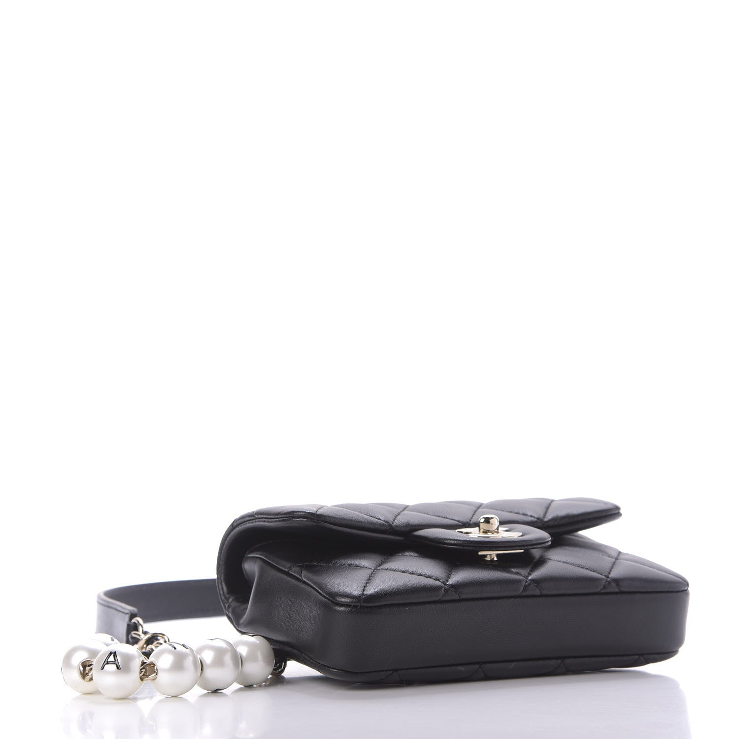 Chanel Lambskin Quilted Mini My Precious Waist Bag Black 3 of 9
