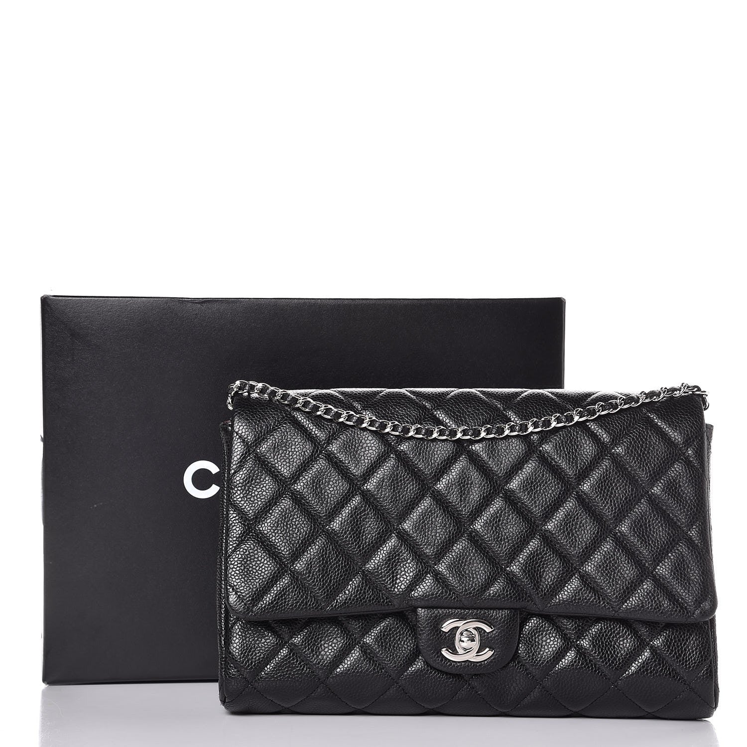 Chanel Caviar Quilted Clutch With Chain Flap Black 8 of 8