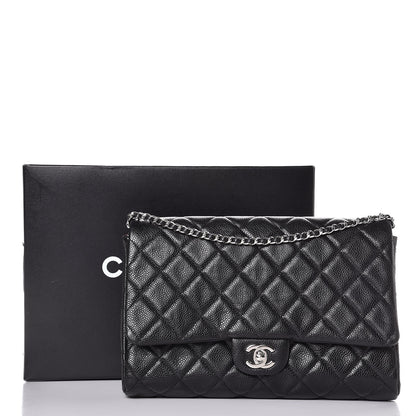 Chanel Caviar Quilted Clutch With Chain Flap Black 8 of 8