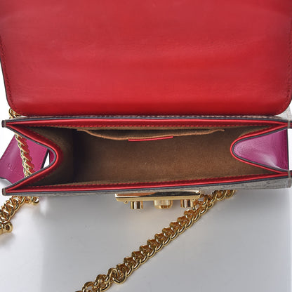 Gucci GG Supreme Monogram Calfskin Small Padlock Shoulder Bag Beige Hibiscus Red New Rosette 7 of 11
