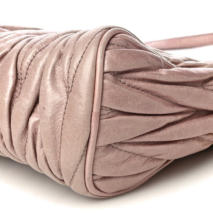 Miu Miu Nappa Matelasse Lux Charm Shoulder Bag Mughetto 6 of 12