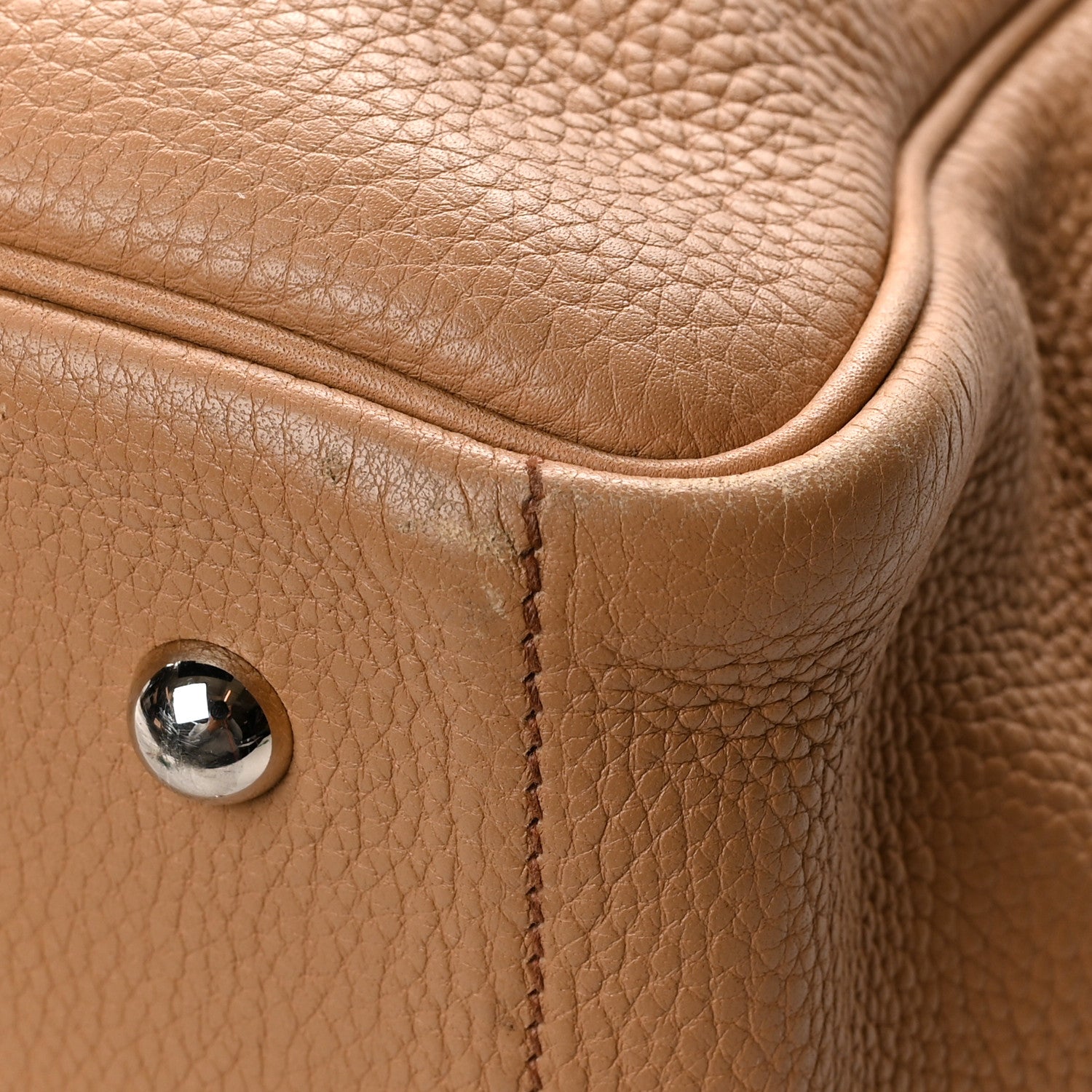 Hermes Taurillon Clemence Victoria II Cabas 35 Tabac Camel 11 of 13