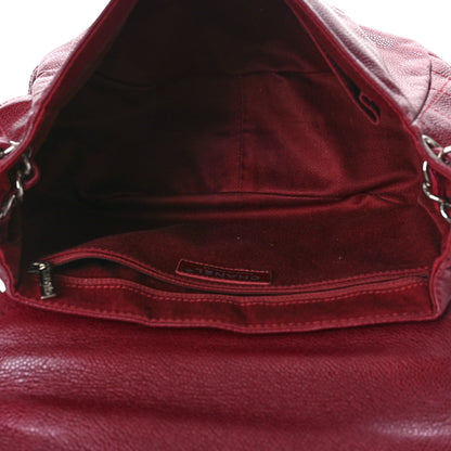 Chanel Caviar Large Half Moon Flap Bordeaux 5 of 9