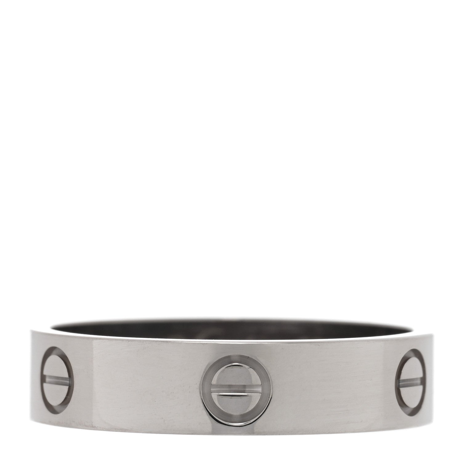 Cartier 18K White Gold 5.5mm LOVE Ring 68 12.25 1 of 5