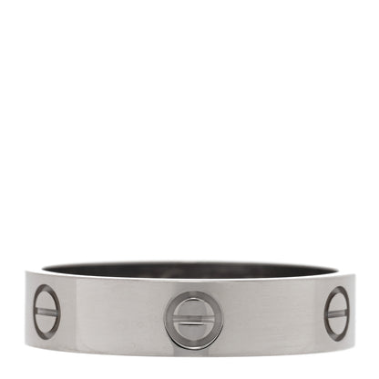 Cartier 18K White Gold 5.5mm LOVE Ring 68 12.25 1 of 5
