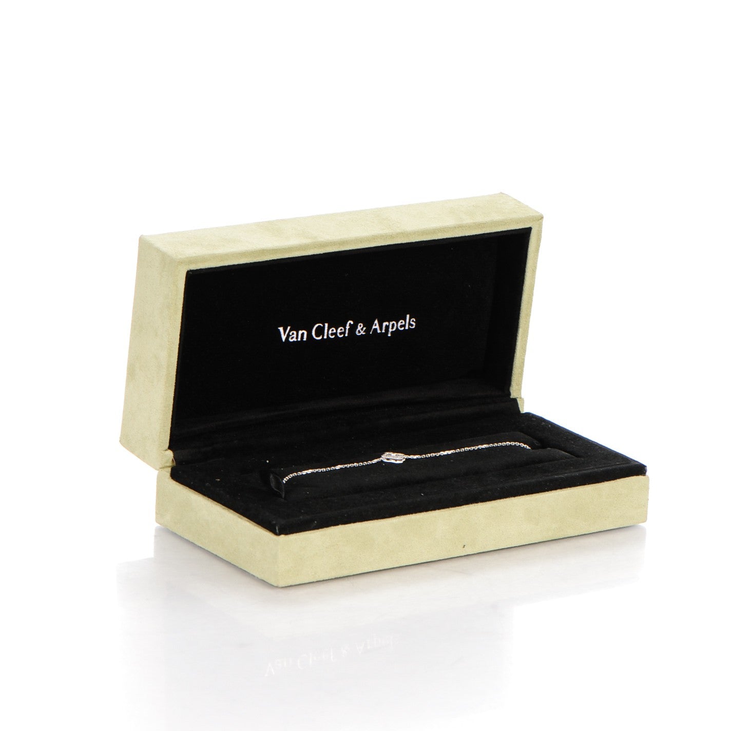 Van Cleef & Arpels 18K White Gold Diamond Sweet Alhambra Bracelet 7 of 7