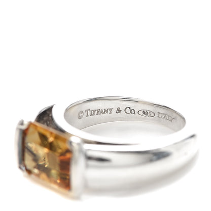Tiffany Sterling Silver Citrine Emerald Cut Band Ring 47 4 4 of 4