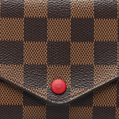 Louis Vuitton Damier Ebene Josephine Wallet Red 10 of 13