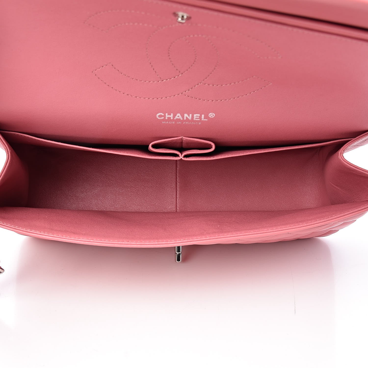 Chanel Lambskin Quilted Jumbo Double Flap Pink 5 of 14
